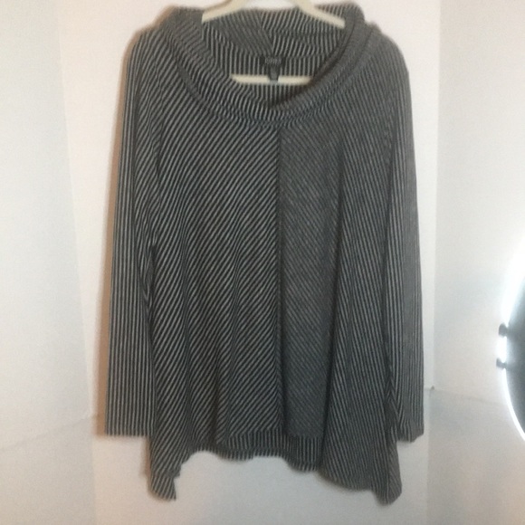 Plus Cowl Neck Top JONES NEW YORK SIGNATURE opal combo Size 1X main image 1